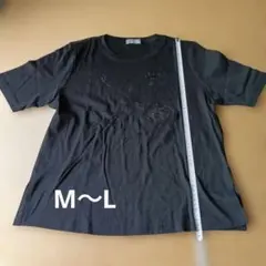 LE CIEL BLEU 半袖Tシャツ ブラック 刺繍　法事　お盆　M～Lのサムネイル