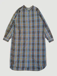 ショコラフィネローブ チェック柄 シャツワンピース フリーサイズ