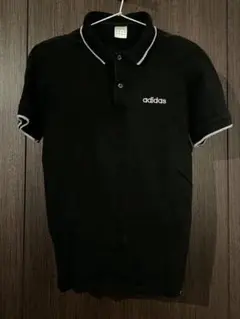 adidas 黒　ポロシャツ S