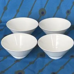 たち吉 アダム&イブの白い金縁付き湯飲み 4個セット