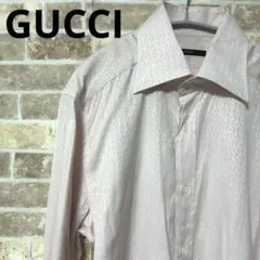 GUCCI ジャガード ホースビット柄　長袖シャツ 42 伊製　大きいサイズのサムネイル