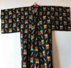 着物　アンサンブル着物のみ　ウール　ハンドメイド　リメイク　手芸素材などにも