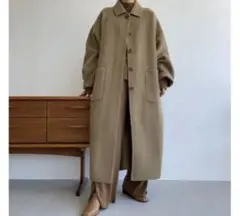 nokcha】ノクチャ ハンドメイド ヘリンボーン オーバーウール コート