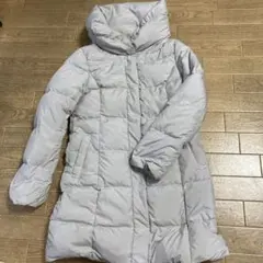 ライトグレー ダウンジャケット キルティング