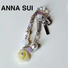 ANNA SUI アナスイ 薔薇チャーム ブレスレット パール調 ビーズ