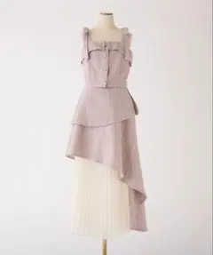 【LouLoumei】異素材ミックスツイードセットアップ