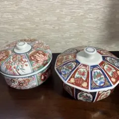 明治〜大正期 有田焼 色絵 金彩 蓋付茶碗 2客 伊万里 古民家 - メルカリ