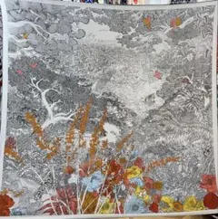 残りわずか　No.72 カシミア　シルク大判スカーフ　ストール