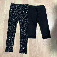 星柄とレース付きレギンスセット130