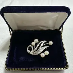 鳥羽展望台パールロード 伊勢志摩産 あこや真珠silverブローチ - メルカリ