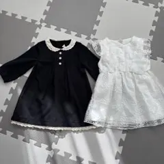 フォーマルドレス 2着セット 80cm 黒と白