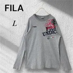 フィラ 刺繍ロゴプリントロンT カットソー カジュアル 平成レトロ 綿100