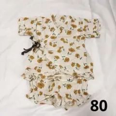 女の子 甚平 80cm 西松屋 花柄 夏祭り 浴衣