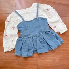 プティマイン　ブラウス　チュニック　90 ビスチェ　春服