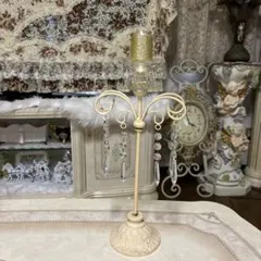 キャンドルホルダー　シャビーシック　アンティーク　ロココ調