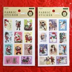 セリア　ファブリックシール　ヴィンテージクリスマス