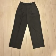 UNIQLO タックワイドパンツ グレー M