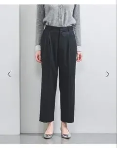 【UNITEDARROWS】ブラック スラックス センタープレス入り