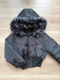 美品！SHEIN ファー付き ダウンジャケット ブラック M