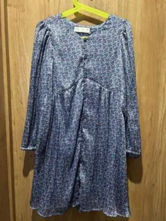ZARA 花柄 長袖ワンピース 9 (134 cm)