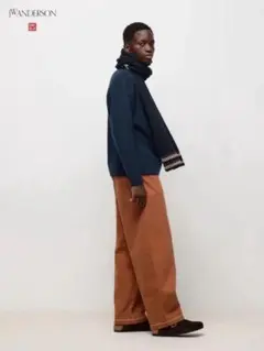 UNIQLO JW ANDERSON ワイドフィットジーンズ　オレンジ　30