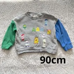 みいつけた！90cm キャラクター刺繍トレーナー