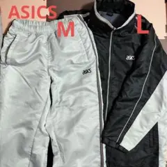 アシックス ウインドブレーカー 上下 パンツ ジャケット M L メンズ