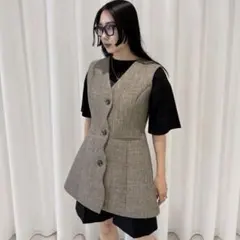 あ*ん様 AMERI VINTAGE WAVE VEST WITH FLARE - メルカリ