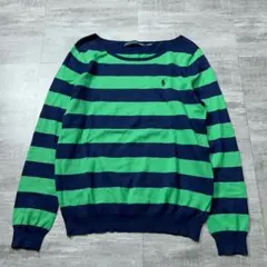 RALPH LAUREN SPORT ラルフローレン 太ボーダー セーター L