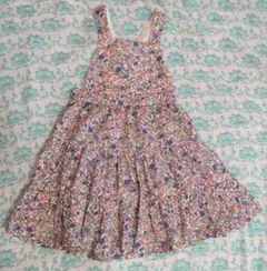 H&M 花柄 ジャンバースカート 110cm/GAP白タンクトップ120cm