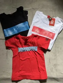 長袖ロンT、半袖、親子お揃い、ベビードール110、S