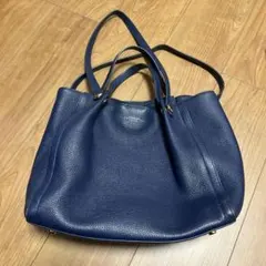 美品　TOPKAPI ネイビー　トートバッグ　ショルダー