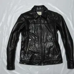 美品◆ユナイテッドアローズ Ｂ＆Ｙ羊革レザージャケット黒S◆ブルゾン革ライダース