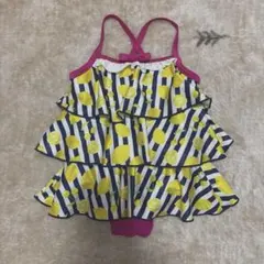 80サイズ ワンピース水着　スイムウェア　かわいいレモン柄♪