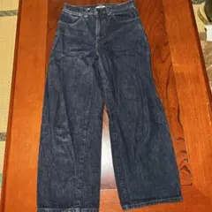 【26】UNIQLO U ワイドフィットカーブジーンズ　 デニム　ブルー　ワイド
