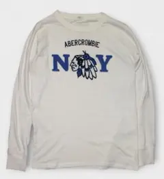 Abercrombie　アバクロ 長袖　カットソー　白 ホワイト　M　Tシャツ
