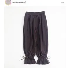 サマンサモスモス 裾絞りリボンパンツ ブラウン