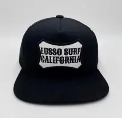 正規品☆LUSSO SURF ボックスロゴ刺繍キャップ☆帽子　ブラックのサムネイル