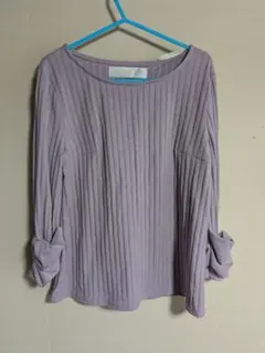 tocco closet リブ長袖カットソー ラベンダー Mのサムネイル