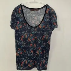 コトニエ　麻100% 花柄 半袖 カットソーのサムネイル