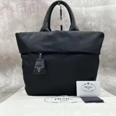 【美品】 プラダ トートバッグ ボンバー キーリング テスート ナイロン ネロ