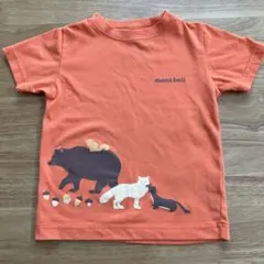 mont-bell 動物プリント Tシャツ オレンジ