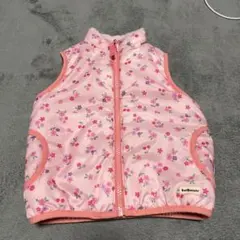 HOT BISCUITS 花柄ダウンベスト 90