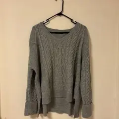 INGNI ケーブル編みv'ネックニット