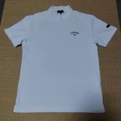 Callaway golf モックネック半袖シャツ ホワイト Lサイズ