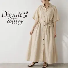 Dignite collier フレンチスリーブ コクーンワンピースフリーサイズ