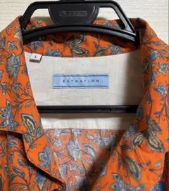 エストネーション　ボタニカルワンピースカラーシャツ　L