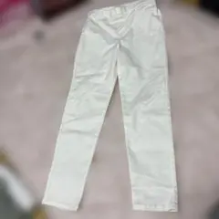 GUホワイト スキニーパンツ ストレッチ素材