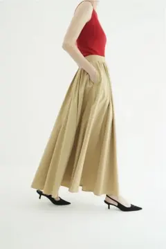 CLANE SLIT FLARE SKIRT ベージュのサムネイル