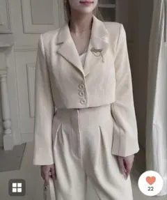 ROYAL PARTY ショートテーラージャケット オフホワイト 試着のみ